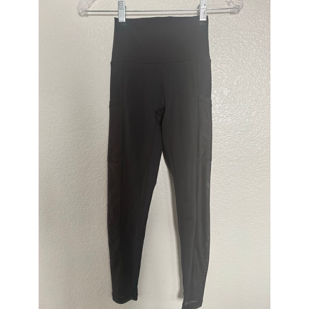 Offline Black Leggings with Mesh Sides Sides